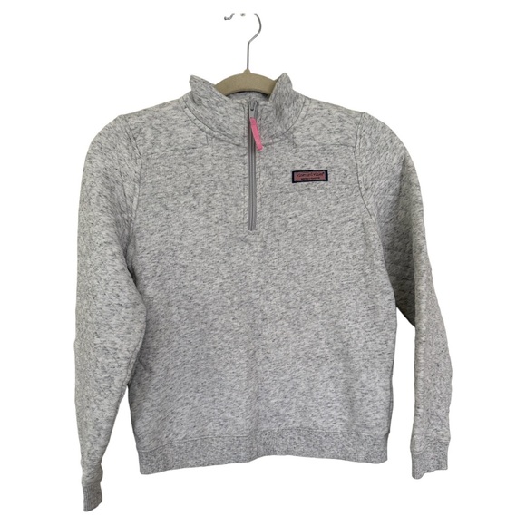 Vineyard Vines Other - Vineyard Vines Grey Quilted Quarter Zip Sweatshirt Girls L(14)